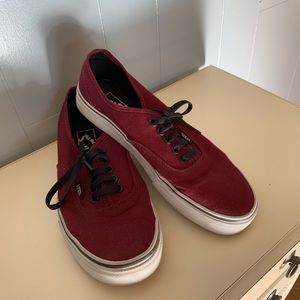 Black and Burgundy Vans